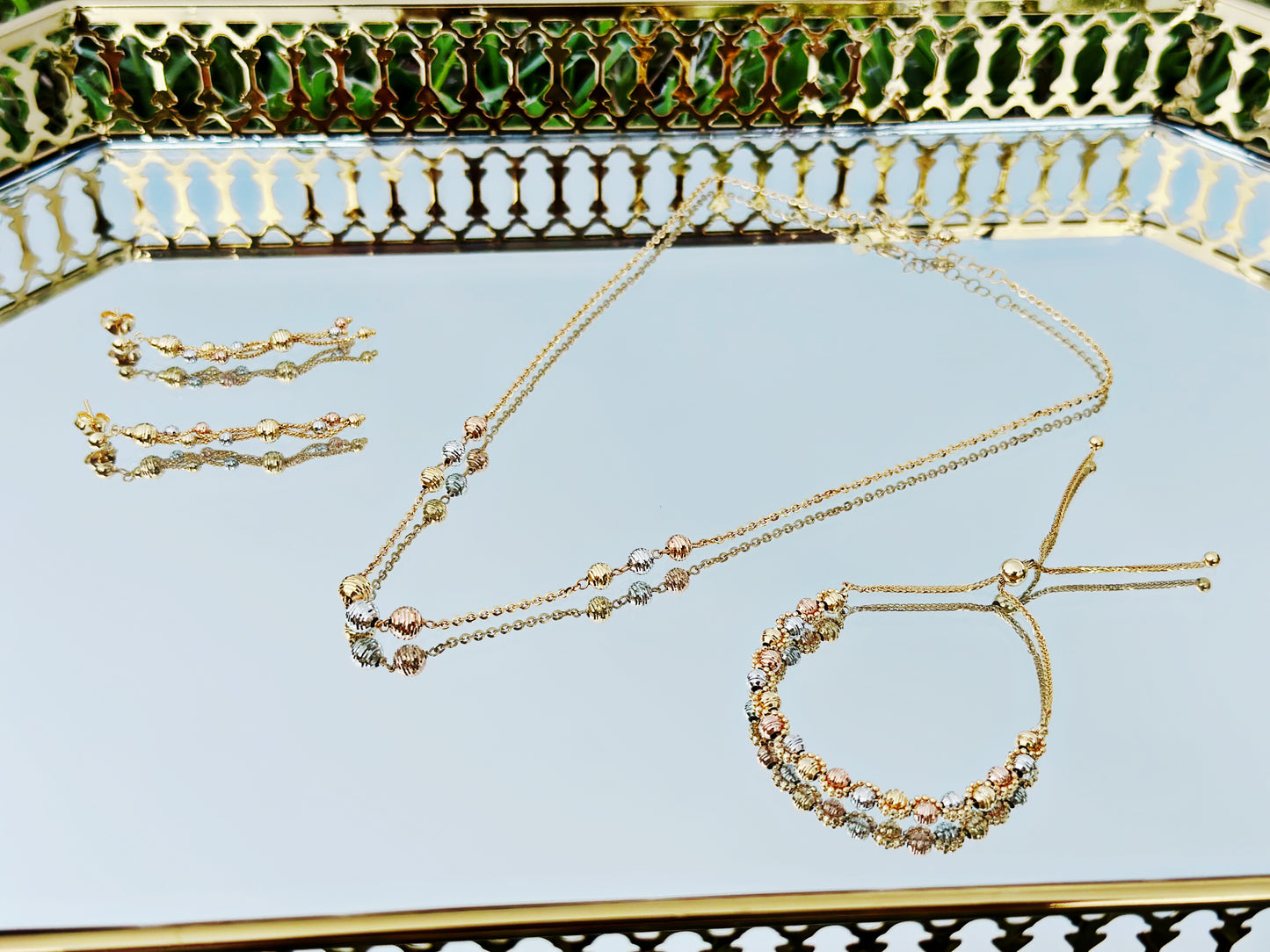 Set 25: Pulsera italiana ajustable balines incrustados