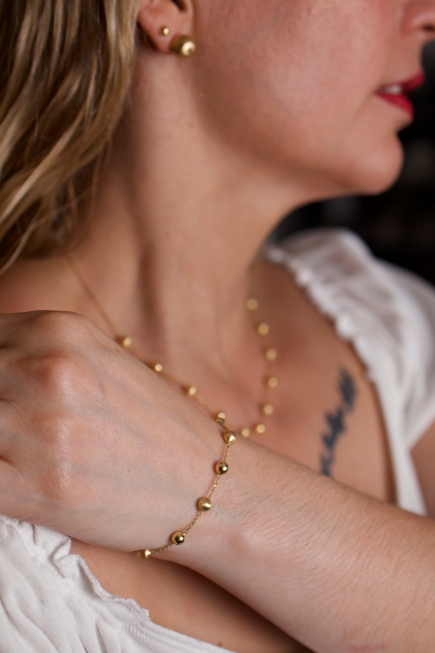 Juego Bolas Dama — Oro Italiano 18k