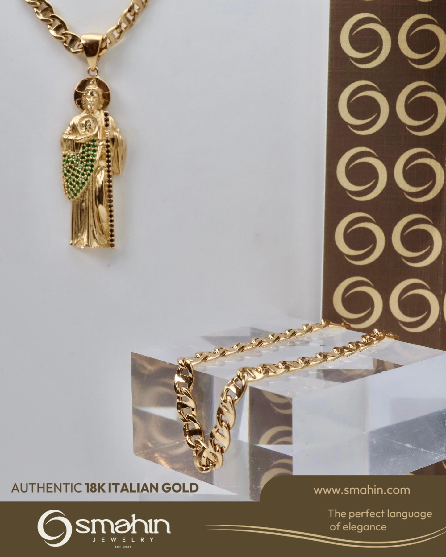 Juego Estilo G. Flat Caballero — Oro Italiano 18k