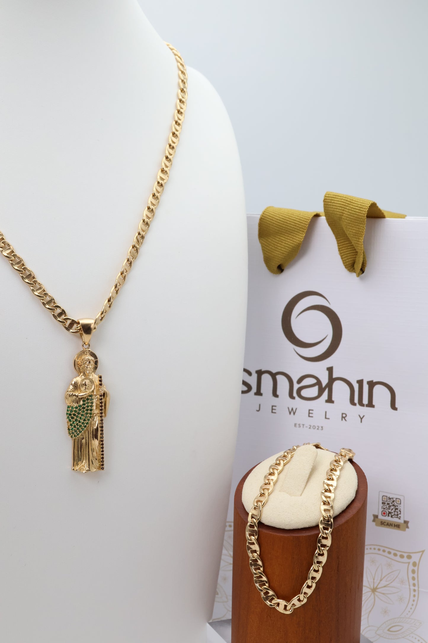Juego Estilo G. Flat Caballero — Oro Italiano 18k