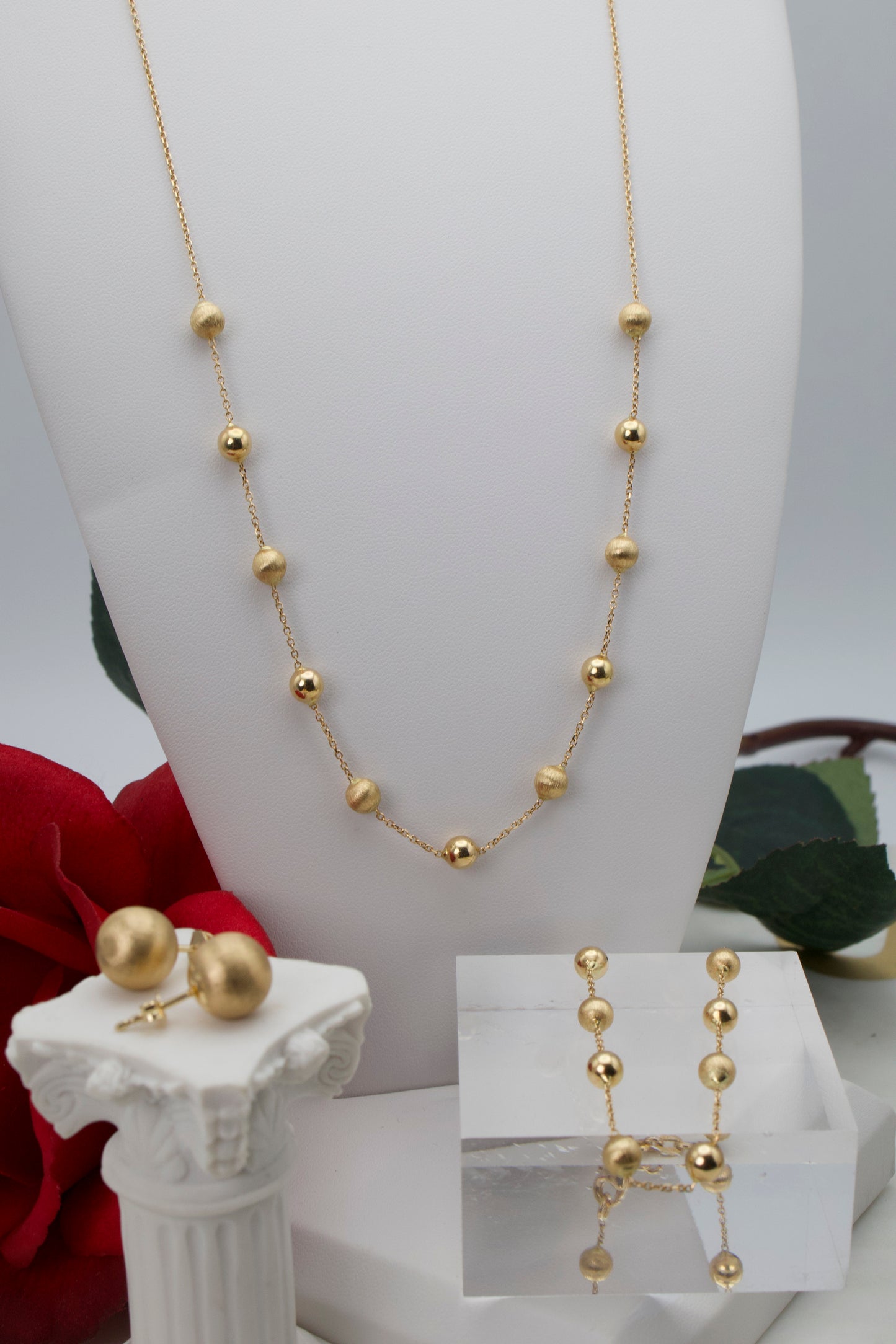 Juego Bolas Dama — Oro Italiano 18k