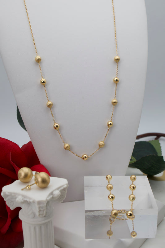 Juego Bolas Dama — Oro Italiano 18k
