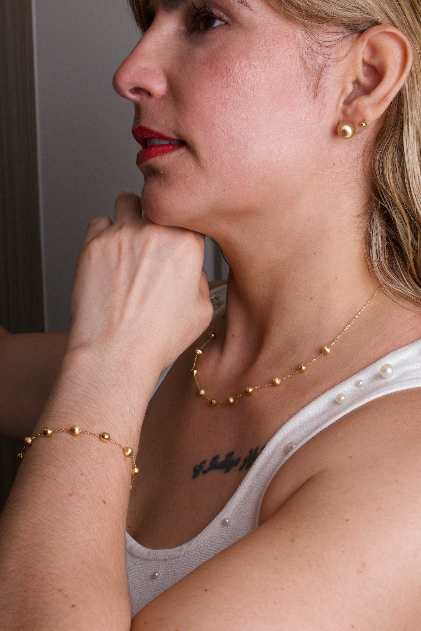 Juego Bolas Dama — Oro Italiano 18k
