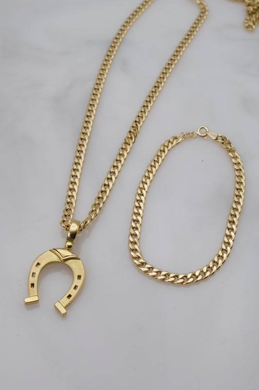 Juego Cubano Caballero — Oro Italiano 18k