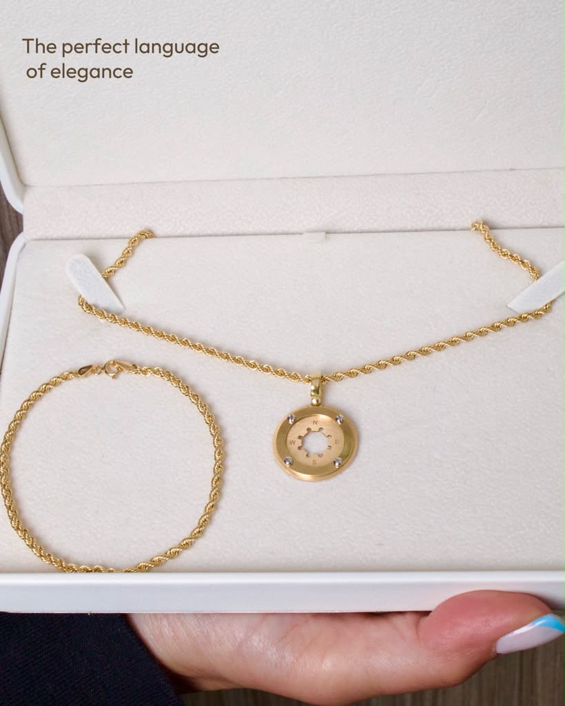 Juego Cordón San Francisco Caballero — Oro Italiano 18k